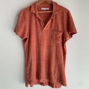 ORLEBAR BROWN Terry Salmon Towelling shirt